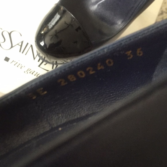 YSL platform heels NIB, navy and black, size 36 - Picture 8 of 8